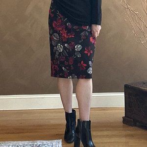 Philosophy black skirt, floral, size 10